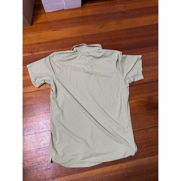 Lululemon Snap Front Polo Green Systematic White Opal Dew Men's Medium M3CY1S - Picture 5 of 5